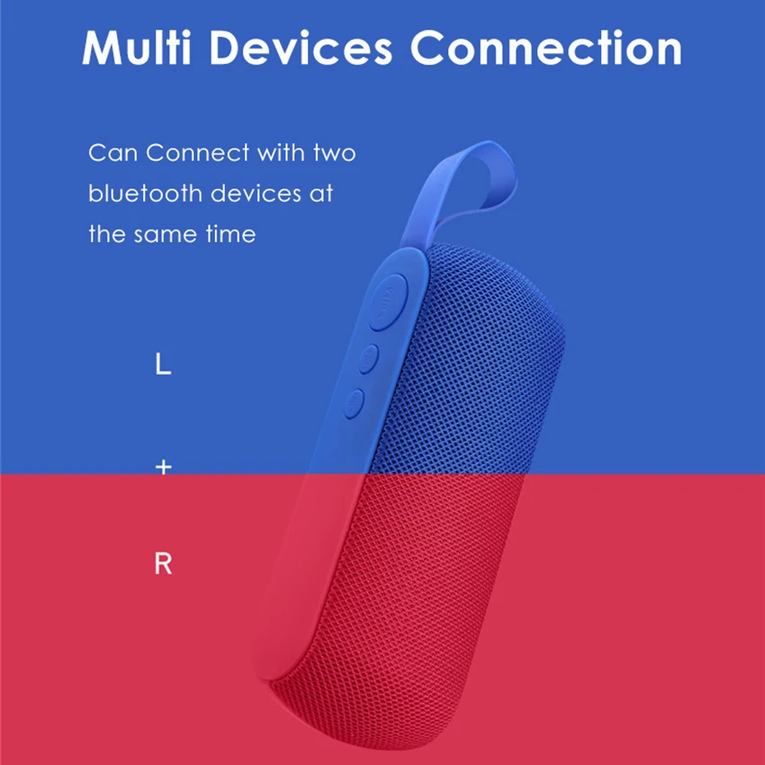 2018 уличный портативный Bluetooth V4.2 динамик беспроводной сабвуфер TF карта USB диск MP3