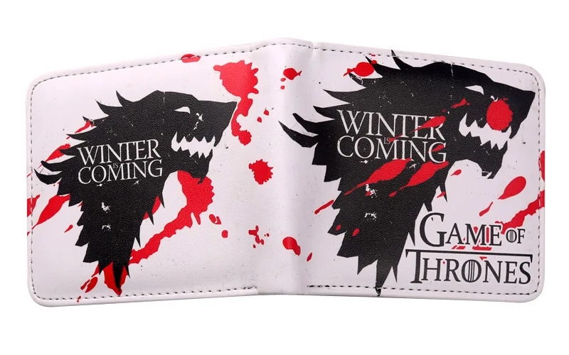 Кошелек "Игра престолов" дом Старков из серии Winterfell с логотипом Bi Fold Мужской кошелек для денег