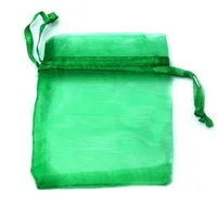 Green 10 шт. 7x9 см 9x12 см многоцветный свадебный подарочный мешочек из органзы для упаковки ювелирных изделий и мешков для ювелирных изделий - Цвет: Green