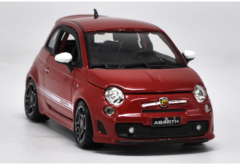 Оригинальная фабричная 1:24 FIAT 500 ABARTH 500 игрушечная машинка из сплава, игрушки для детей, литая модель автомобиля, подарок на день рождения