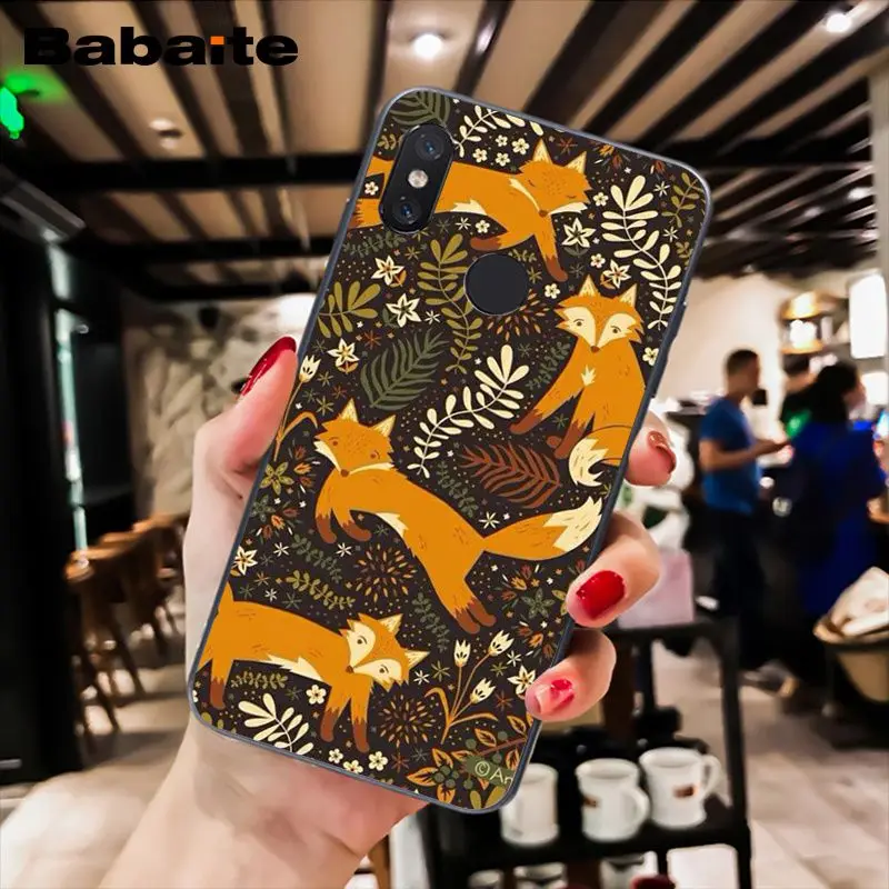 Babaite лиса в осенние листья лес спящий чехол для телефона для Xiaomi MiA1 A2 lite F1 Redmi 6A 4X 5Plus S2 Note7 Redmi Note4