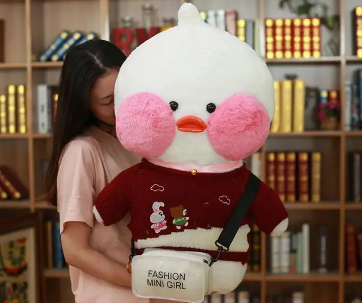 26 80 см Kawaii LaLafanfan кафе утка плюшевая игрушка мультяшная Милая Утка Мягкая кукла животные куклы детские игрушки подарок на день рождения для детей - Цвет: 26