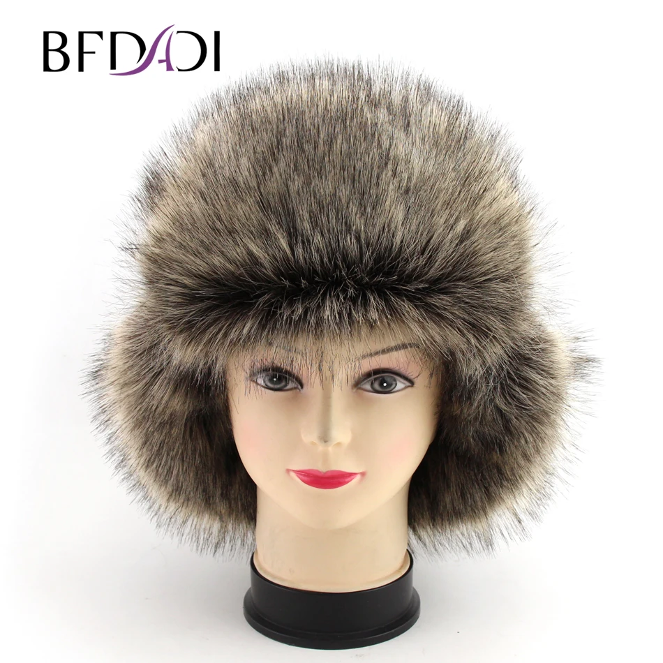 BFDADI шапки-бомберы из искусственного меха, ушанки, шапка, Русская Шапка, зимняя ушанка, сохраняющая тепло, снежная шапка s 59-60 см