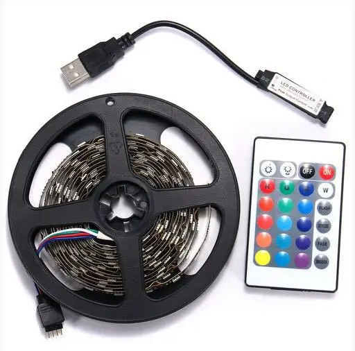 5 В USB силовая Светодиодная лента светильник RGB 5050 SMD HD ТВ Настольный ПК экран