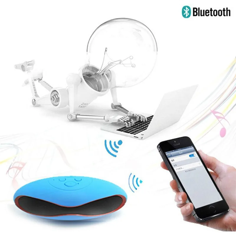 RBAYSALE Bluetooth Wireless Speaker Rugby Football Portable Mini HIFI Bass Loudspeaker Music Player TF Card Radio U Disk | Электроника