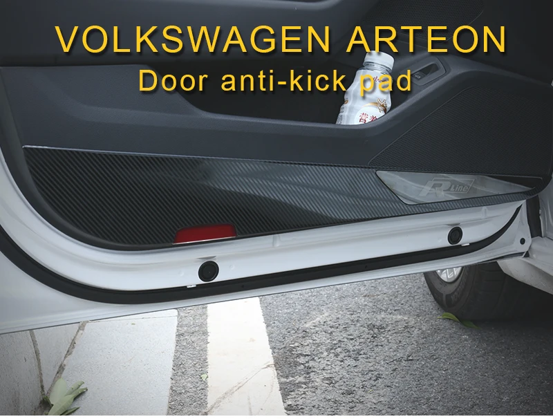 Для VW Volkswagen Arteon автомобильный Стайлинг двери анти-kick Pad хромированный чехол накладка рамка наклейка интерьерные аксессуары
