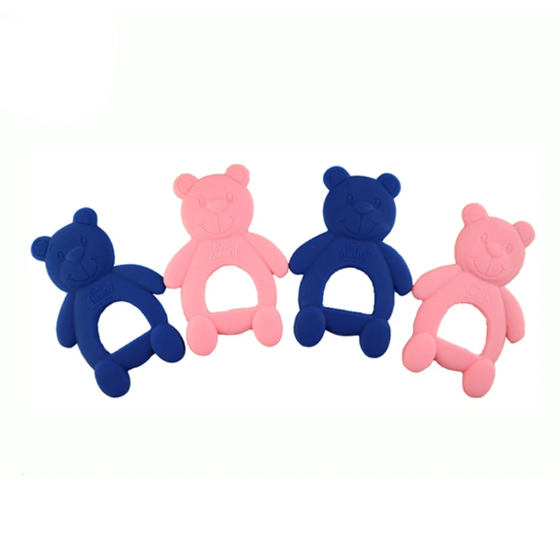 2 шт./компл. детский Прорезыватель зубов &quotмедведь&quot Силиконовые Прорезыватели