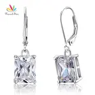 Серьги-подвески из серебра 925 пробы, 4 карата