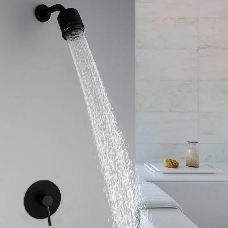 Бесплатная доставка черный цвет меди для ванной комнаты набор душа с отметкой