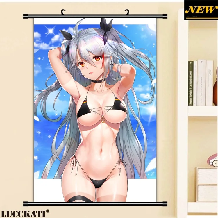 40X60 см Azur переулок Bilan Hangxian игра cameltoe Сексуальная лоли мультфильм аниме Настенная картина плакат прокрутки Ткань Холст Живопись 27