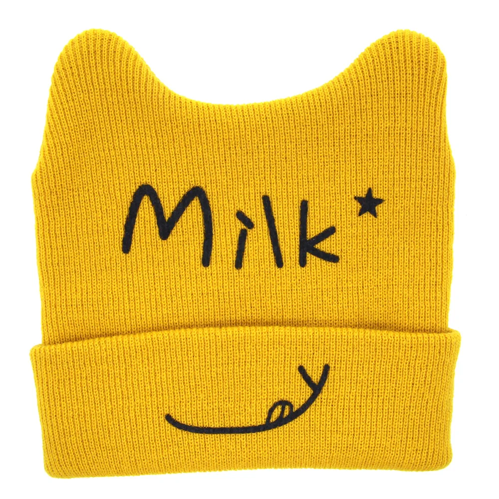 Winter Baby Hat with Ears Girls Boys Beanie Spring Autumn Newborn Cap Children Infant Toddlers Clothes Kids Milk | Детская одежда и