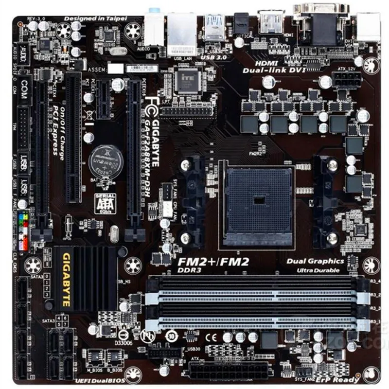 100% для новой материнской платы Gigabyte GA-F2A88XM-D3H DDR3 FM2 + материнская плата настольного