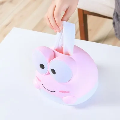 Мультяшная креативная коробка для салфеток BF040 в виде лягушки красивая домашняя