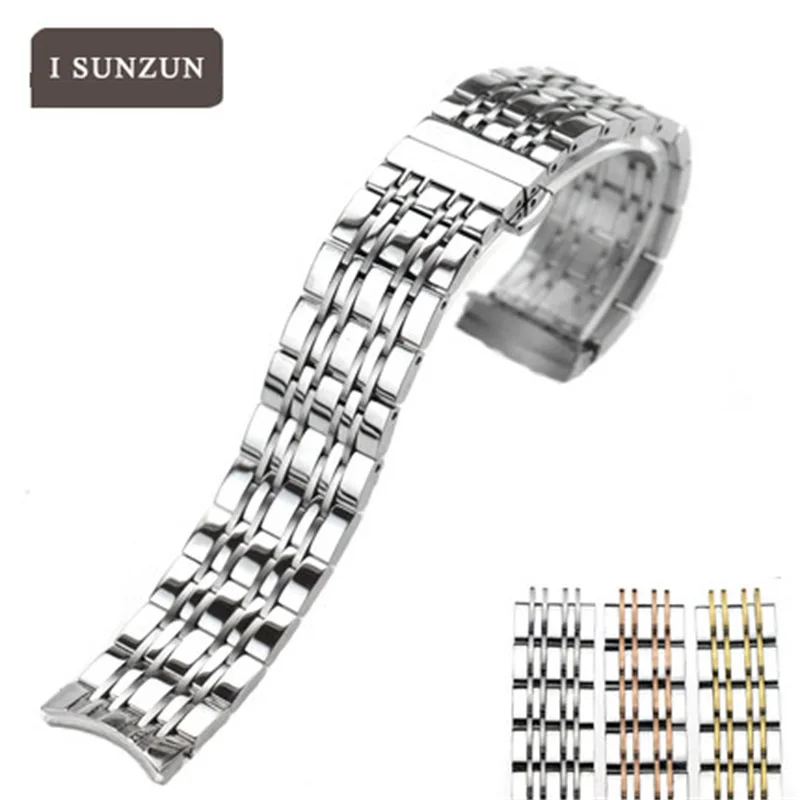 ISUNZUN High Quality Watch Band For Tissot Series T085 Chrismas Gift Whachband For Steel Strap Women 19MM Brand Watchband