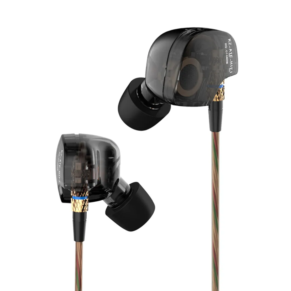 100% оригинал KZ ATE 3 5 мм в ухо наушники HiFi металлические auriculares гарнитура с супер