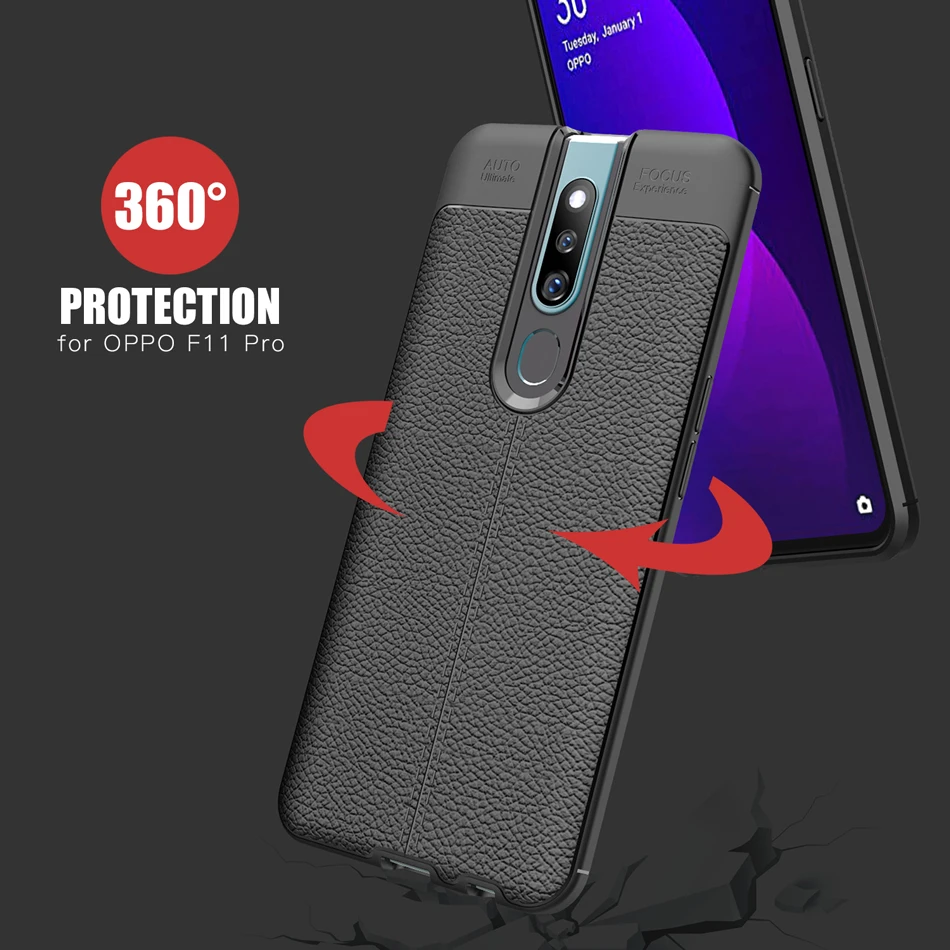 Роскошный брендовый оригинальный ударопрочный армированный чехол OPPO F11 Pro мягкий