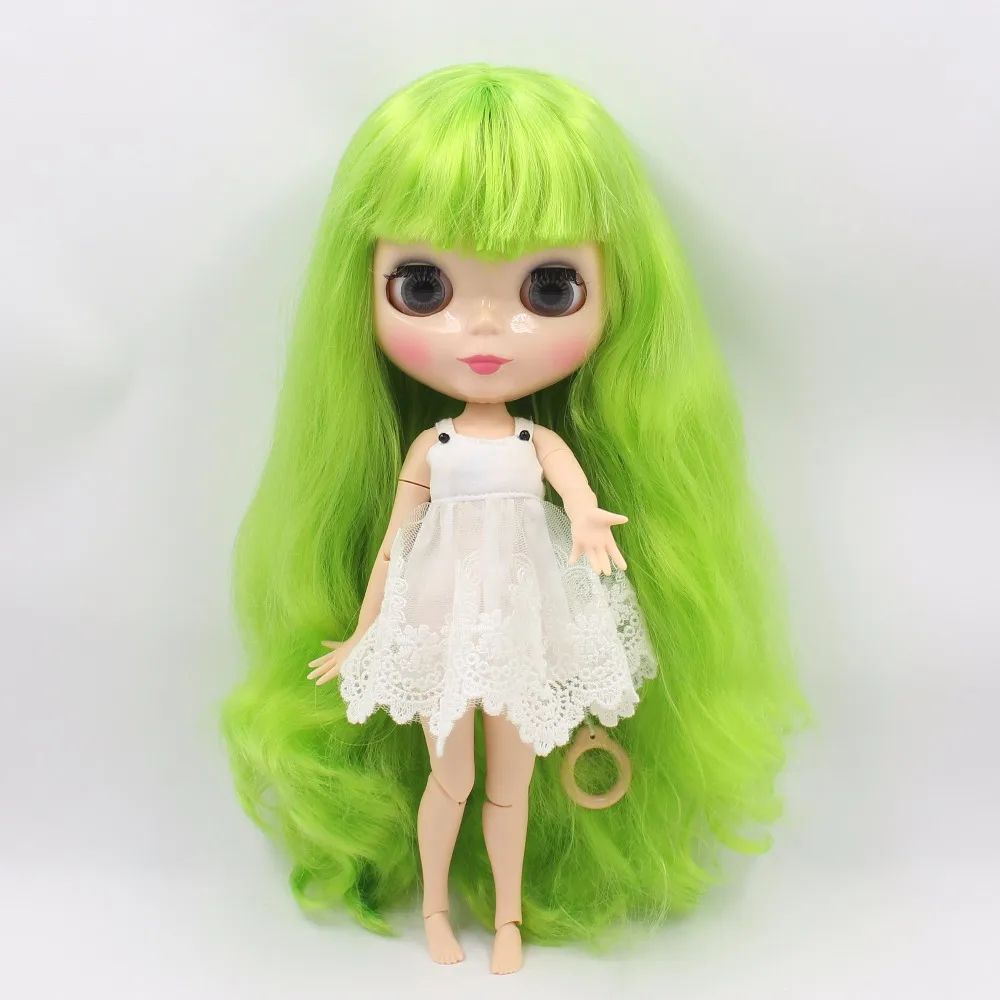 Ледяная кукла DBS Blyth 1/6 bjd 30 см ярко зеленые волосы блестящее лицо совместное тело
