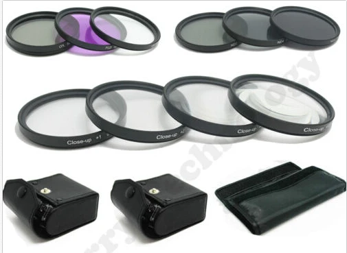 52 мм набор макросъемки + UV CPL FLD/ND 2 4 8 Набор фильтров для объектива Nikon 18 55 мм|filter