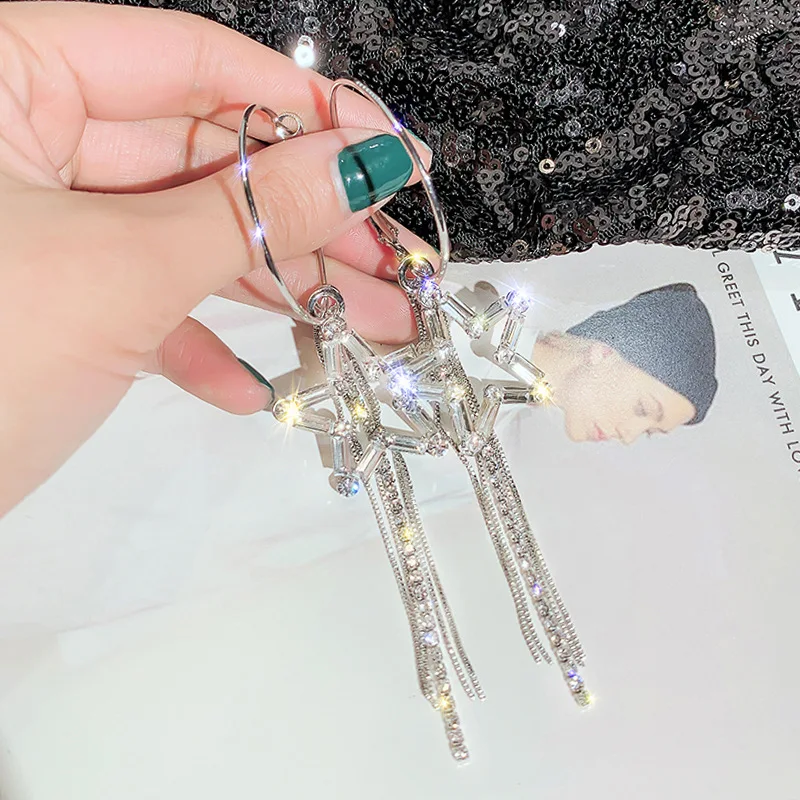 Лидер продаж модные пятиконечные Звездные Серьги в виде пентаграммы подарок для