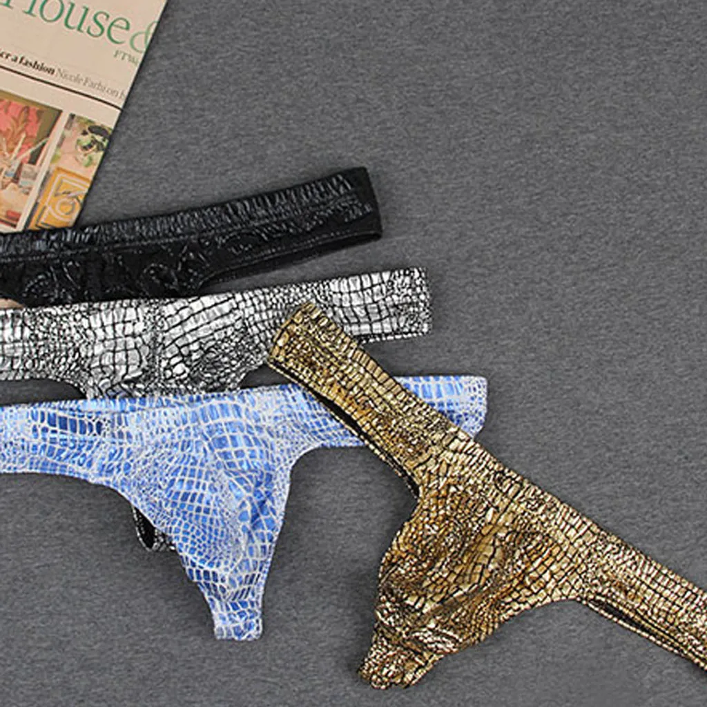 Мужское нижнее белье из змеиной ткани сексуальные мужские трусы cueca masculina мужское
