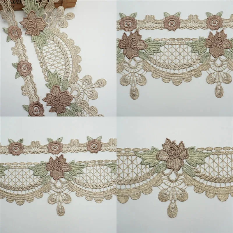 Lychee Life 2 ярда фиолетовые цветы водорастворимые ленты DIY ручной работы Швейные кружева для свадебного платья декоративные Швейные аксессуары