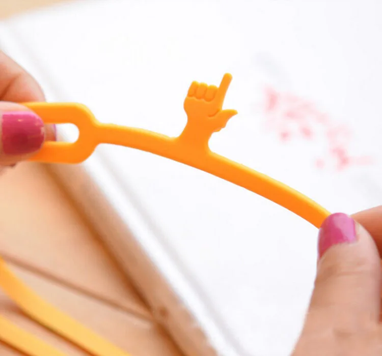 6 шт./лот силиконовые отпечатки пальцев Удобные Закладки держатель для книг