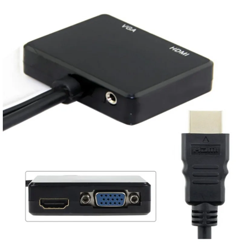 HDMI-совместимый разветвитель VGA и HDMI мама с Аудио Видео адаптером кабельный