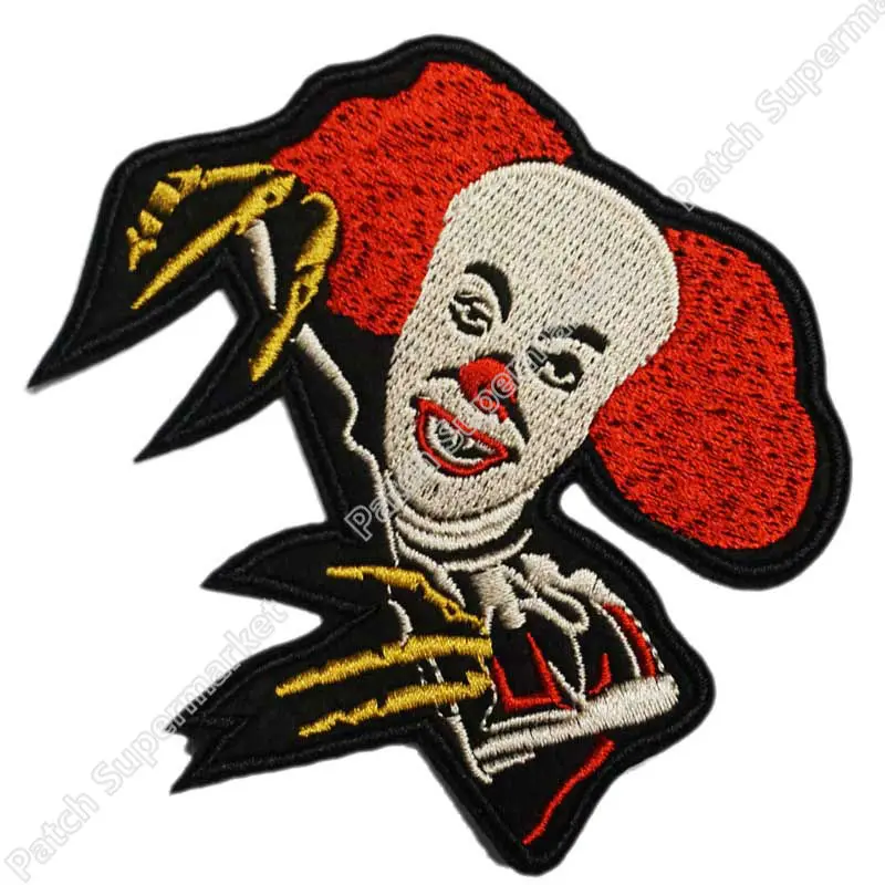 Это фильм ужасов Pennywise танцующий клоун Стивен Кинг кино, сериал вышитый Железный на патч передачи комиксов аппликация