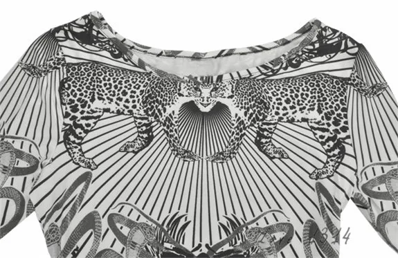 Sale Slim Pencil Dresses New Summer Long Sleeve Novelty Print Bodycon Dress Leopard Party SV006996 | Женская одежда