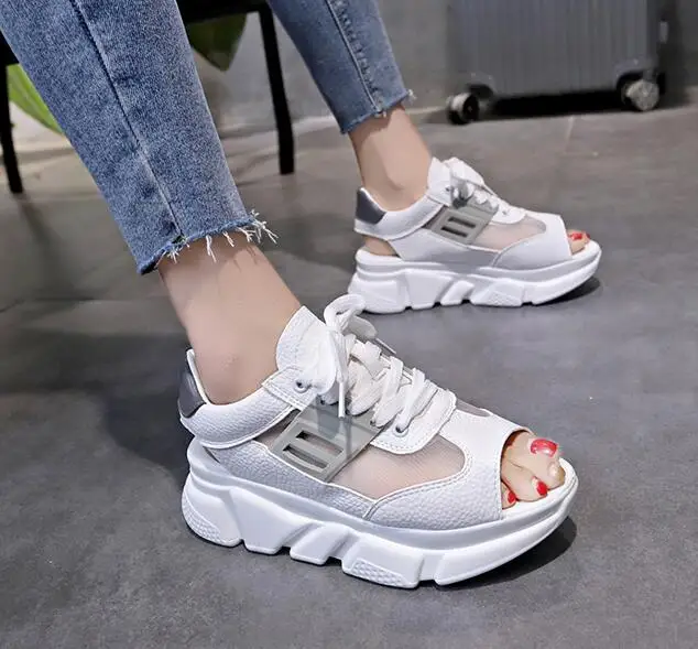 Женская модная Повседневная дышащая обувь на каблуке в сдержанном стиле женские