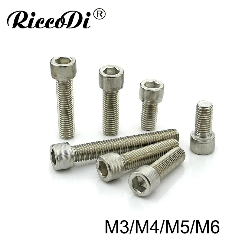 DIN912 M3/M4/M5/M6 304 Винты с шестигранной головкой из нержавеющей стали внутренняя