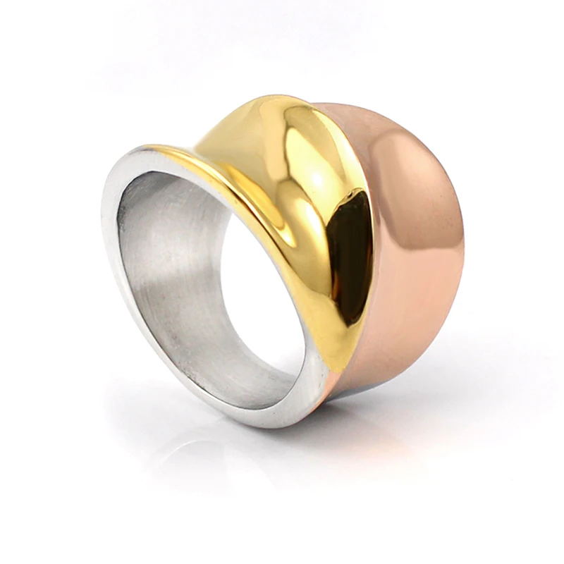 Женское кольцо из нержавеющей стали 3 цвета | Украшения и аксессуары