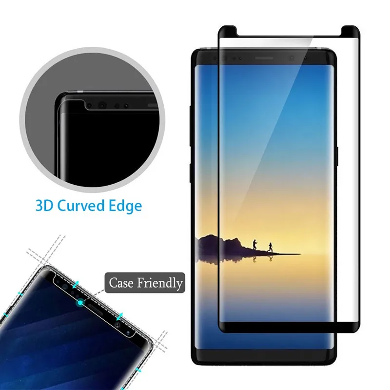 YKSPACE 4 цвета 3D изогнутые прозрачные 9H для экрана из закаленного стекла Samsung Galaxy S8 S9
