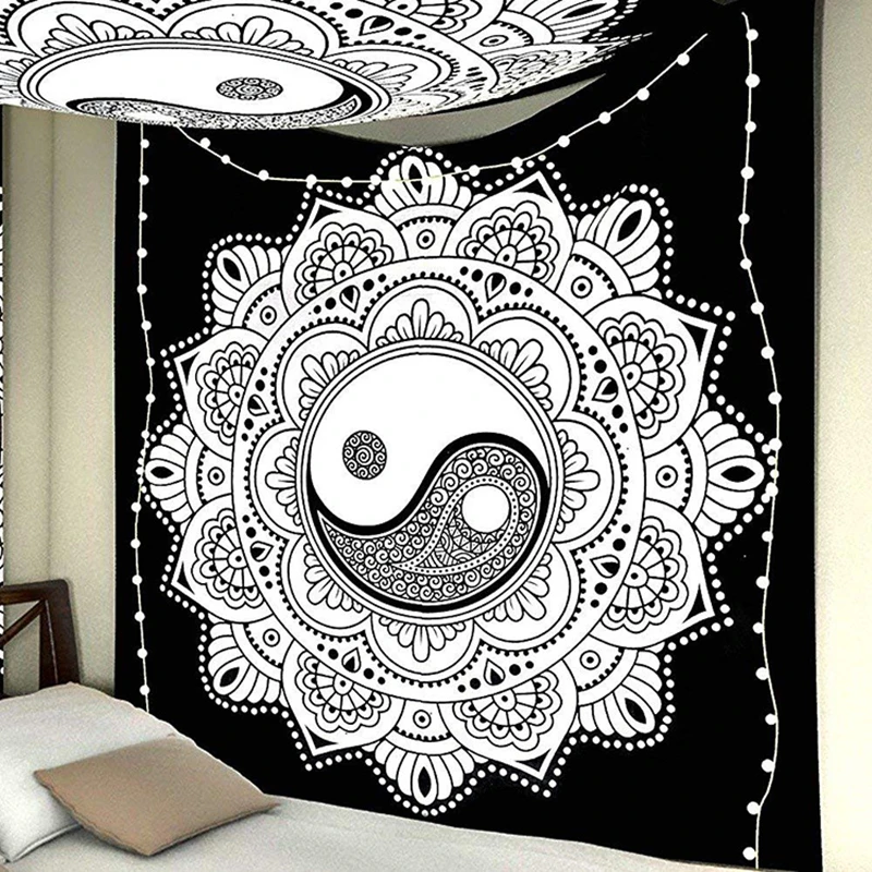 Large Mandala Indian Tapestry Wall Hanging Bohemian Beach Mat Polyester Thin Blanket Yoga Shawl 200x150cm | Дом и сад