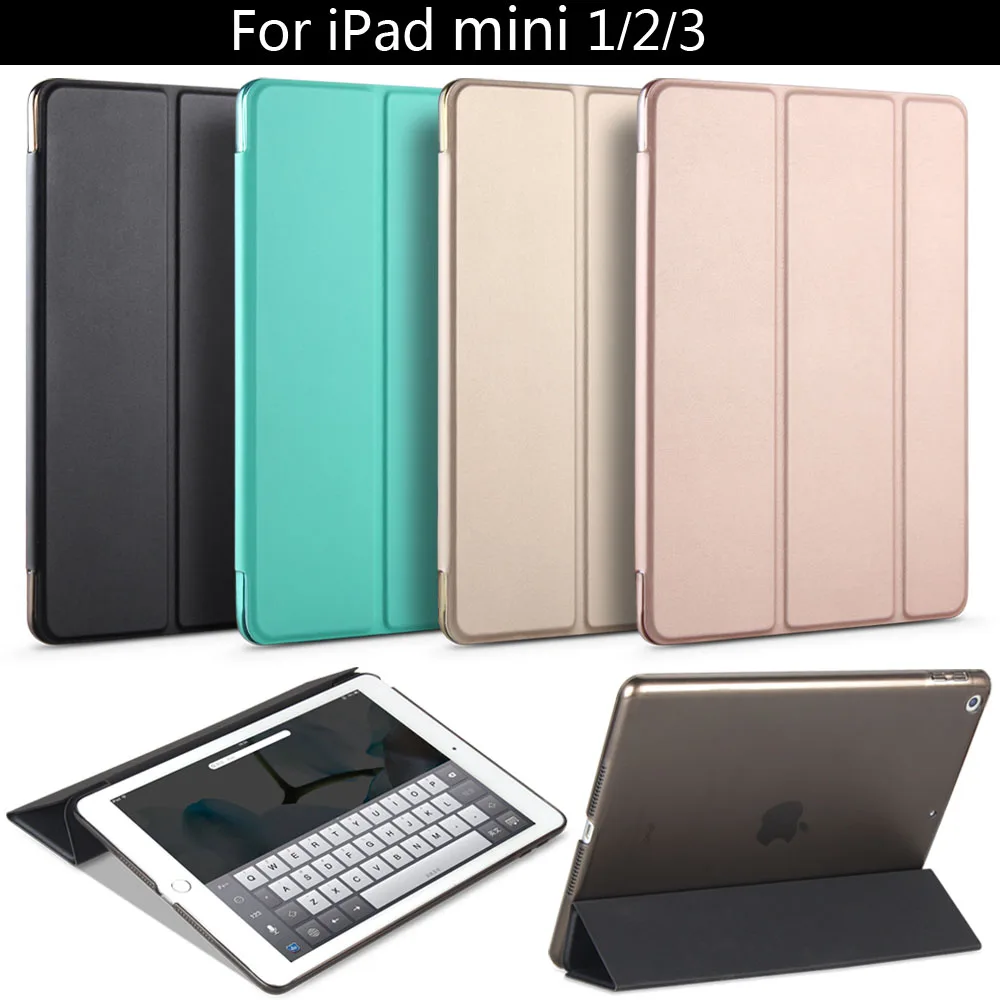 Умный чехол ZVRUA YiPPee для iPad mini 1 2 3 цветной из ПУ с магнитом режим пробуждения и сна