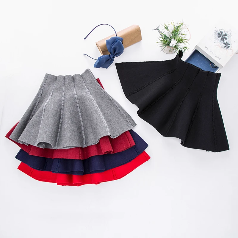 Новинка юбка для маленьких девочек вязаная американка сезон осень зима Юбки