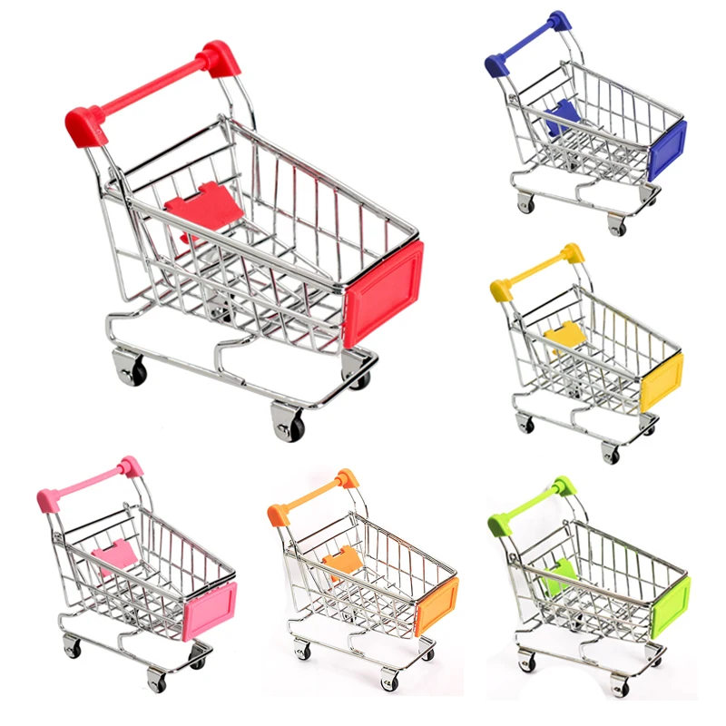 Детская мини корзина для покупок 8 цветов|trolley toy|toy supermarkettoy cart |