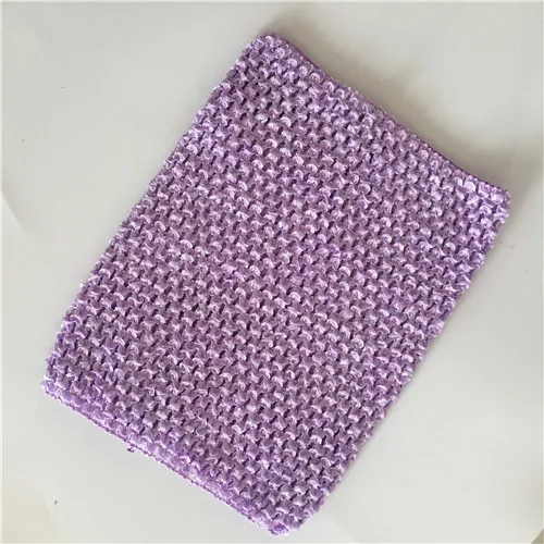 Light purple 1 шт., Тюлевое рулон, 15 см x 9,2 м, эластичное вязаное крючком на груди, 20x23 см, мини-юбка ручной работы из органзы для детского шоу, подарки на день рождения, подарки на Рождество - Цвет: Light purple