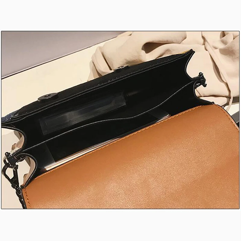 Fashion Quality Leather Patchwork Women Messenger Bag Female Chain Strap Shoulder Small Criss-Cross Ladies' Flap | Багаж и сумки