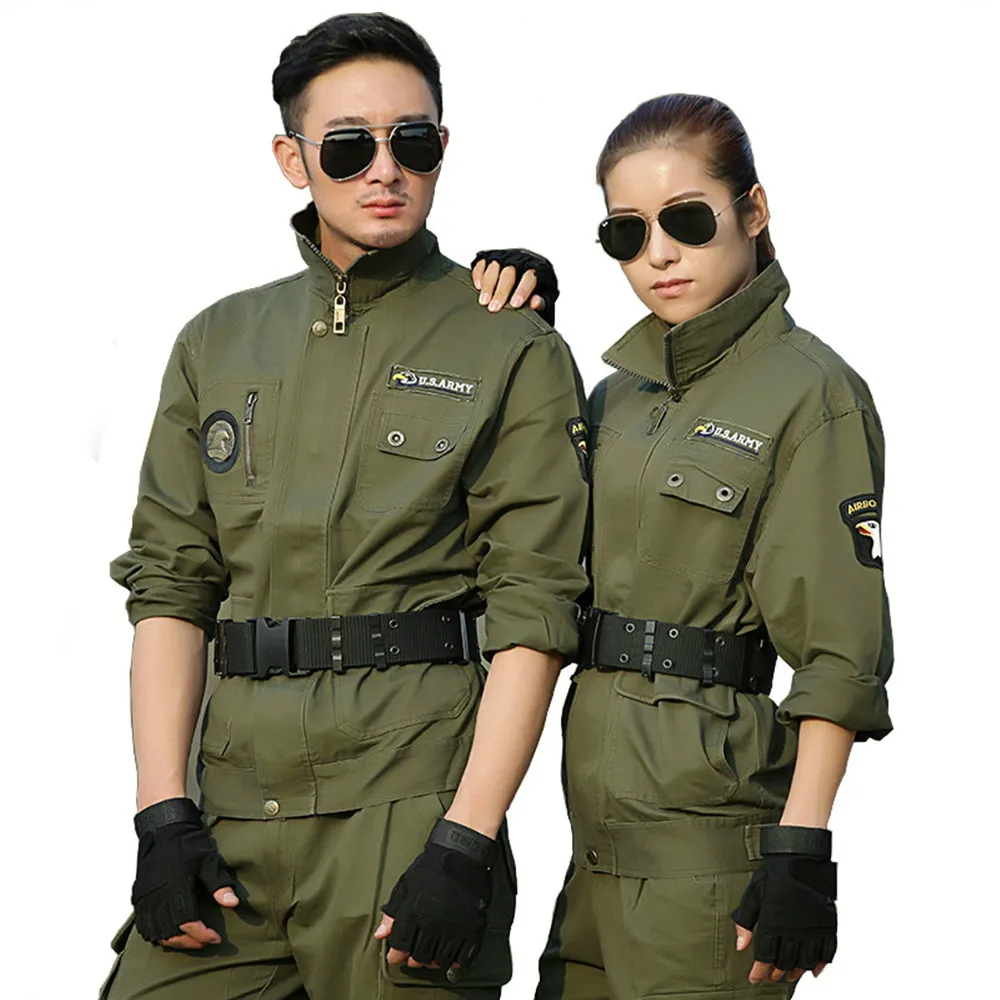 Военная форма, хлопок, Fardas Militar, тактический армейский костюм, Tatico Combat US Camouflage CS, одежда для мужчин, женщин - Цвет: Зеленый