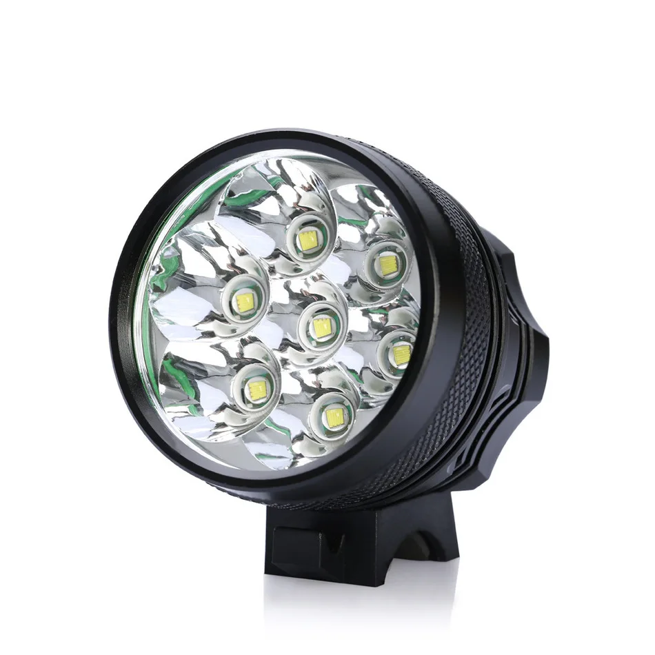 Beli BARU Lampu Sepeda 7x CREE XM-L T6 LED Lampu Sepeda 8400 Lumen Sepeda Gunung Memancing Lampu 9600M Ah Tahan Air Baterai Pack