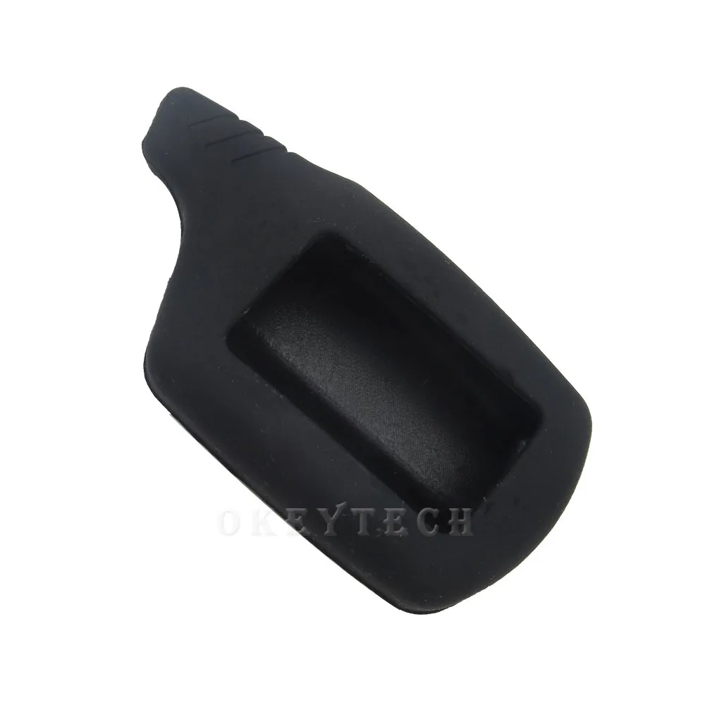 black Okeytech силиконовый чехол для ключей от машины, чехол для оригинальной Starline B9/B91/B6/B61/A91/A61/V7, брелок, Автомобильный пульт дистанционного управления, 2 способа сигнализации - Название цвета: black