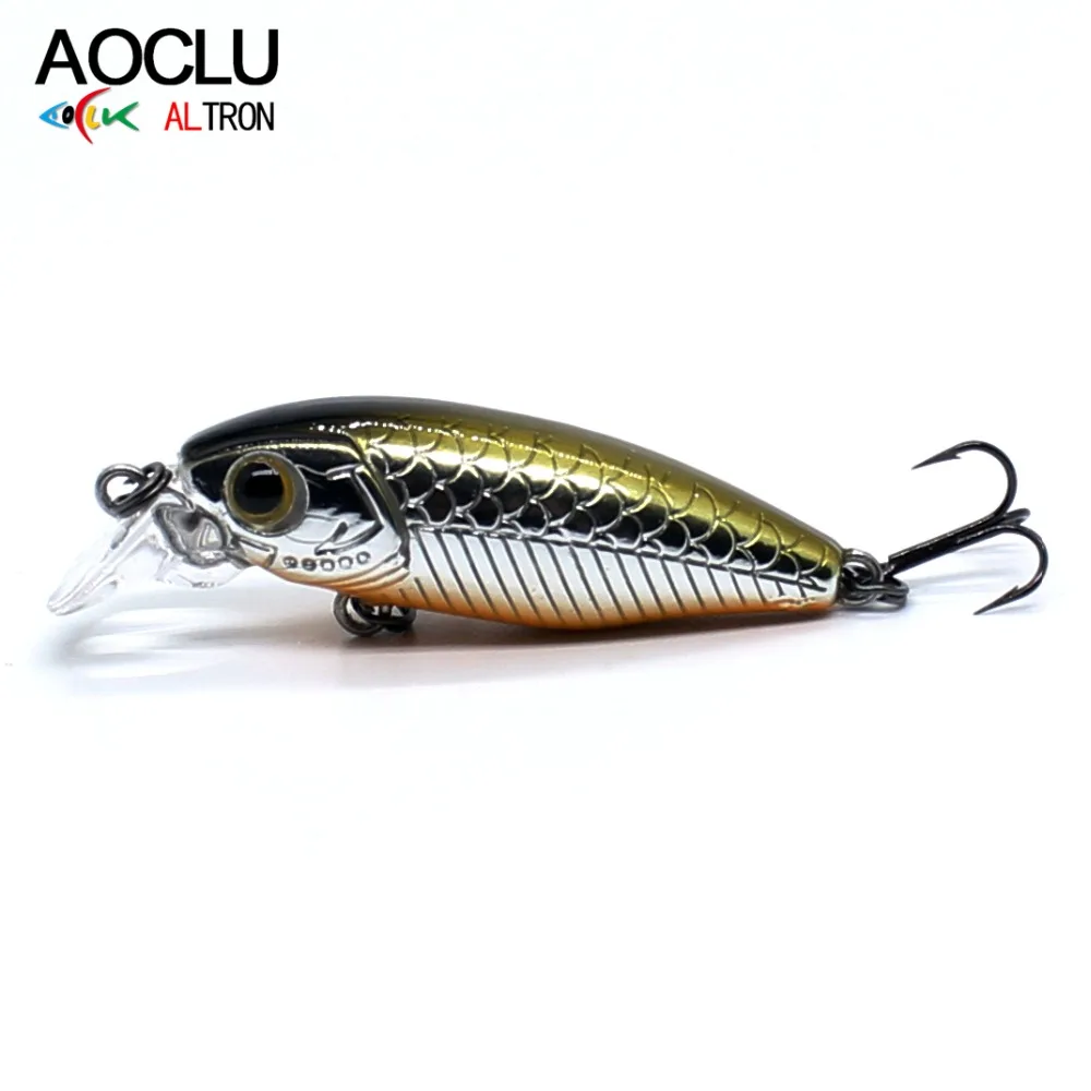 

AOCLU wobbler Jerkbait 6 Colors 4.4cm 2.3g Hard Bait Small Minnow Fishing lures Bass Fresh Salt water 14# VMC hooks tackle