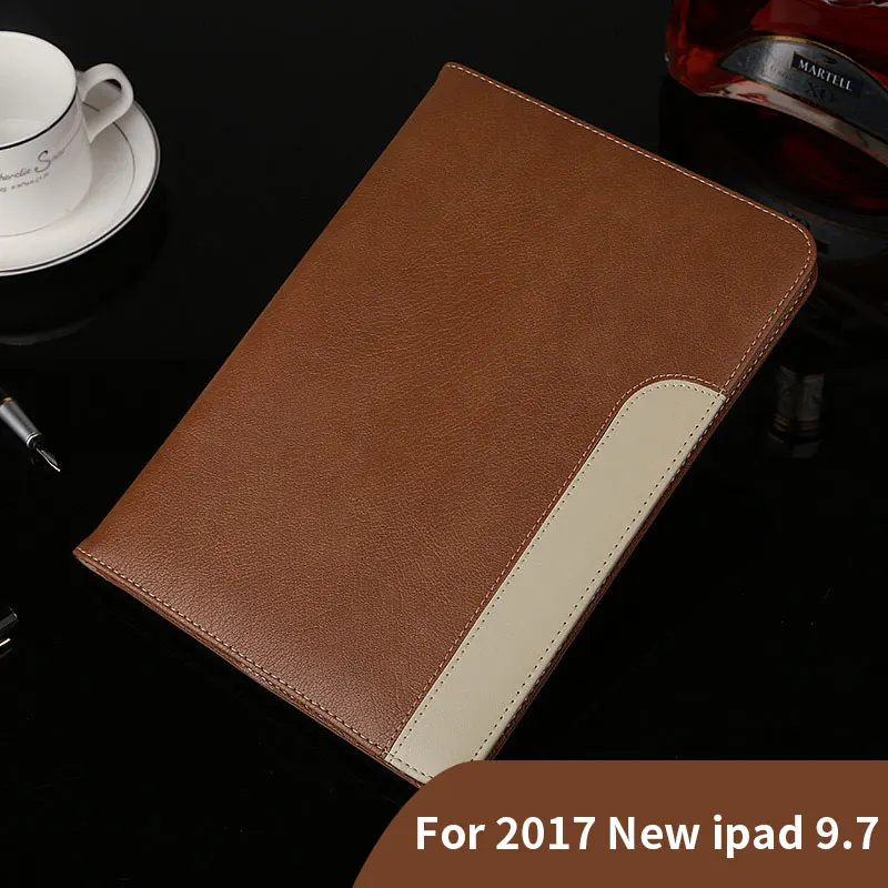 For new ipad-03 Дюймов для iPad pro 10,5 12,9 дюймов роскошный стенд чехол для IPAD 9,7 Чехол ручной держатель ремень бизнес книга раскладушка Fundas - Цвет: For new ipad-03