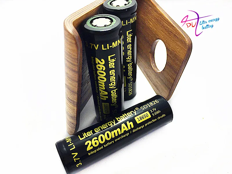 Фото 2 шт. батареи оптом 100% Аутентичный литровый аккумулятор 18650 3,7 V 2600MAH литий-ионный аккумулятор №4