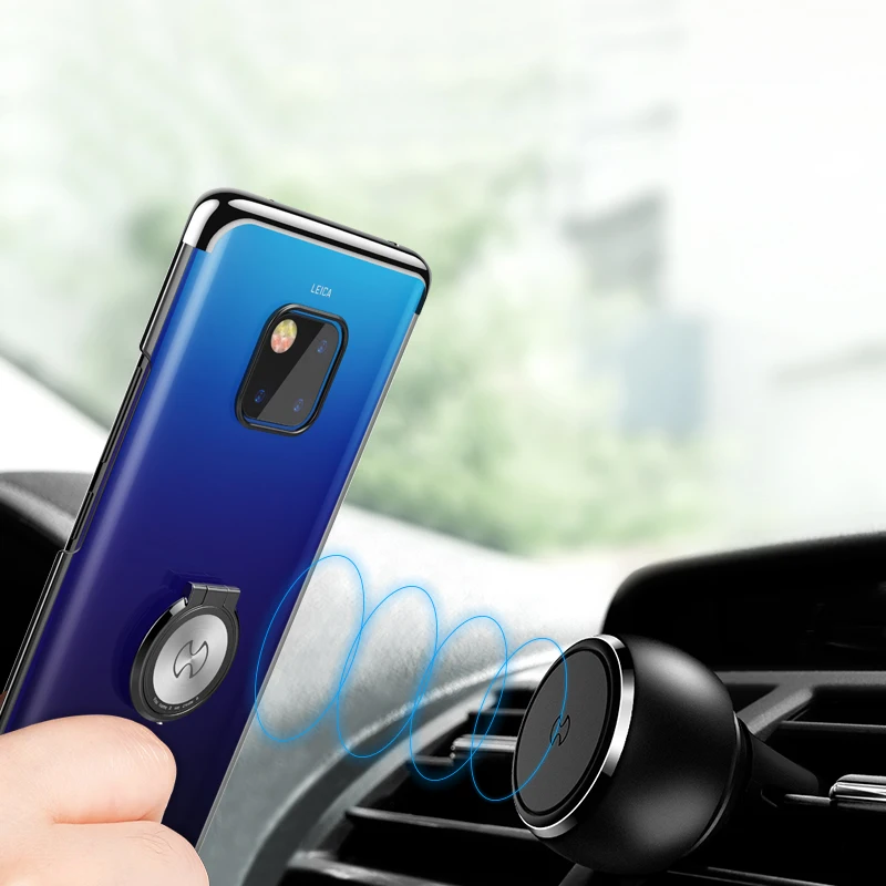 Xundd для huawei mate 20 Pro Чехол магнитный автомобильный держатель подставка кольцо палец Прозрачный PC задняя крышка для huawei mate 20 Pro mate 20 чехол