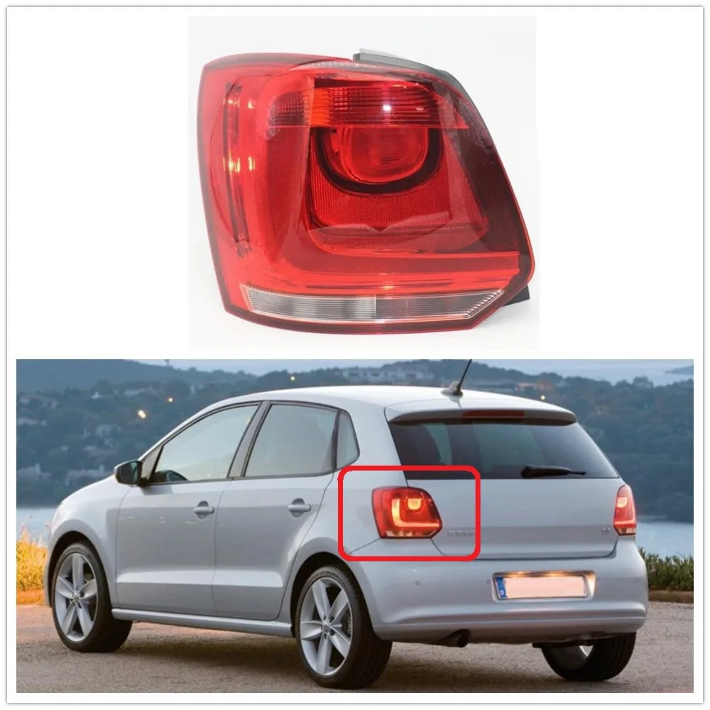Левая сторона хвост Lmap для VW Polo 6R Хэтчбек 2009 2010 2011 2012 2013 лампа стайлинга автомобилей задний фонарь аксессуары левая сторона