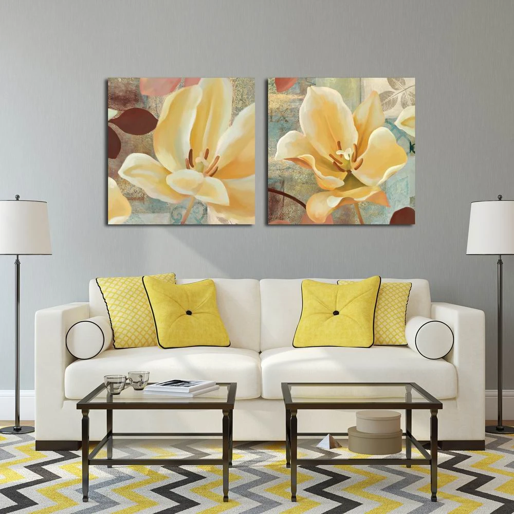 W129 Water Lily Unframed Art Wall Canvas Prints for Home Decorations 3 PCS |