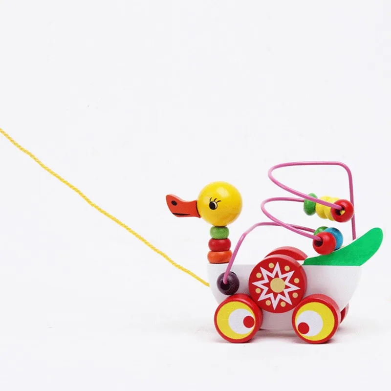 2017 развивающие утенок трейлер игрушки мини вокруг бусины обучающая игра