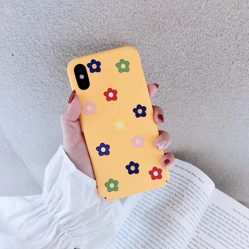 Милые карамельный цвет Защита от солнца цветок телефон чехол для iPhone 7 Puls 6 S 8 X XS XR
